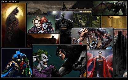 Comics Batman Robin Harley Quinn Joker Superman Bane HD Wallpaper Background Photographic Paper