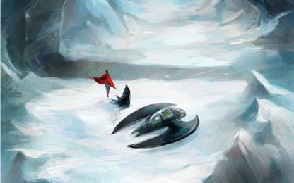 The Fortress Of Solitude Superman Batman DC Frameless Fine Quality Poster Fine Art Print