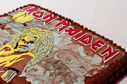 Music Iron Maiden Band (Music) United Kingdom Cake HD Wallpaper Background Fine Art Print