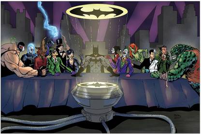 Batman Bane Mr Freeze Scarecrow Riddler Penguin Harley Quinn Joker Poison Ivy Two Face Killer Croc Wall Poster Paper Print