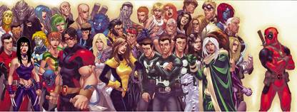 X-Men Deadpool X-23 Emma Frost Nightcrawler Rogue Mystique Wolverine Professor X Iceman Frameless Fine Quality Poster Paper Print