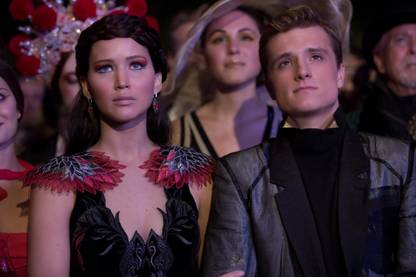 Movie The Hunger Games: Catching Fire The Hunger Games Jennifer Lawrence Josh Hutcherson HD Wallpaper Background Paper Print