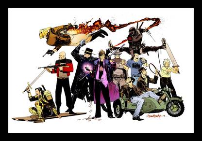 Comics Collage Rocketeer Gambit Snake Eyes Indiana Jones HD Wallpaper Background Fine Art Print
