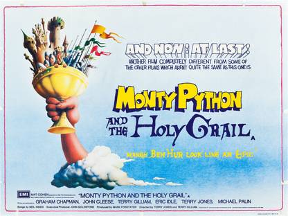 AnanyaDesigns Movie Monty Python And The Holy Grail Wall Poster Paper Print