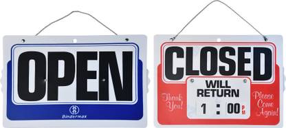 Bindermax Open - Close Emergency Sign