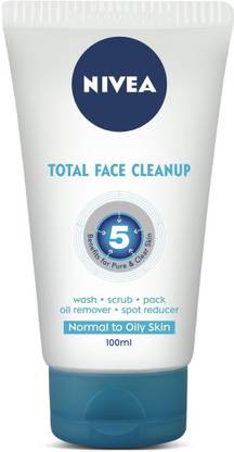 NIVEA Total Face Clean Up, 100ml Face Wash