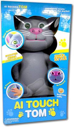 टियारा कलेक्शन्स Talking Tom for Kids with Enhanced Capability/ Tiara Al Touch Sensitive Flashing Eyes, Record, and Play Talking Tom Toy / Touch Sensor / Audio Recorder / Lights