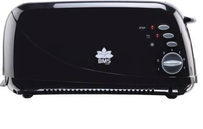 BMS Lifestyle Extra-Wide Slot Toaster with Defrost, Reheat and Cancel Functions, 7 Browning Levels, Dust Cap and Removable Crumb Tray 900 W Pop Up Toaster
