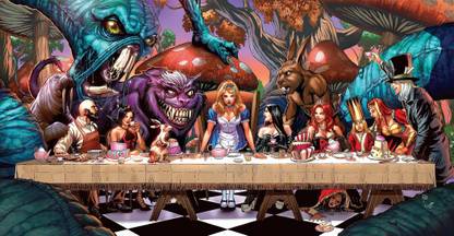 Comics Grimm Fairy Tales: Alice In Wonderland HD Wallpaper Background Paper Print