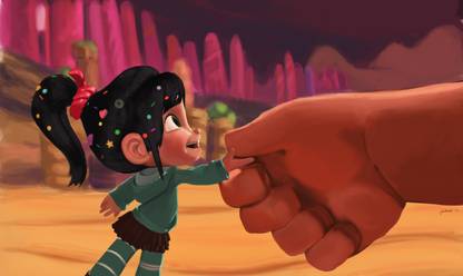 Movie Wreck-It Ralph Wreck-it Ralph Ralph Vanellope Von Schweetz Schweetz HD Wallpaper Background Paper Print