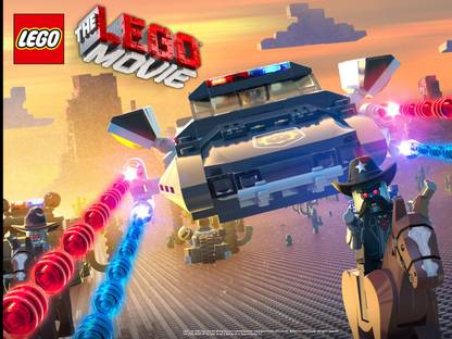AnanyaDesigns Wall Poster Movie The Lego Movie Bad Cop Lego Robot Cop Scribble-face Text Logo Paper Print