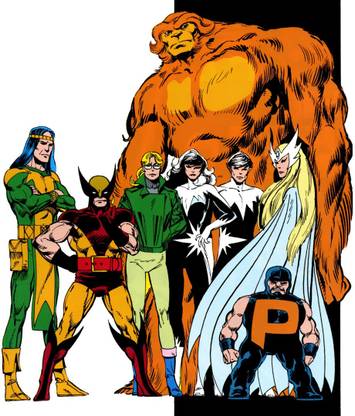 Alpha Flight Wolverine Puck HD Wall Poster Paper Print