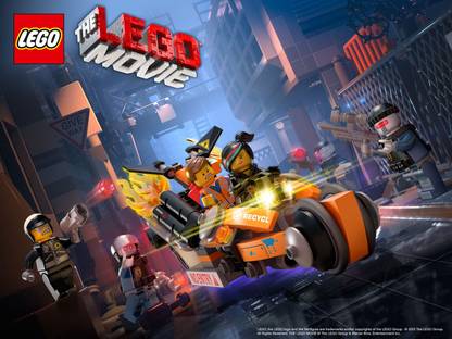 AnanyaDesigns Wall Poster Movie The Lego Movie Bad Cop Wyldstyle Emmet Lego Robot Brickowski Cop Scribble-face Text Logo Paper Print
