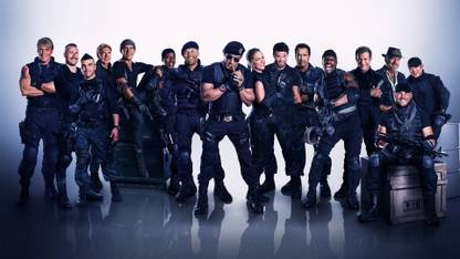 Movie The Expendables 3 The Expendables Victor Ortiz Kellan Lutz Kelsey Grammer Sylvester Stallone Jet Li Antonio Banderas Glen Powell Randy Couture Terry Crews Dolph Lundgren Wesley Snipes Mel Gibson Arnold Schwarzenegger Harrison Ford Jason Statham Ronda Rousey HD Wall Poster Paper Print