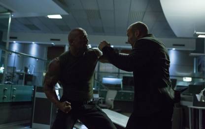 AnanyaDesigns Movie Furious 7 Fast & Furious Deckard Shaw Jason Statham Dwayne Johnson Luke Hobbs Wall Poster Paper Print