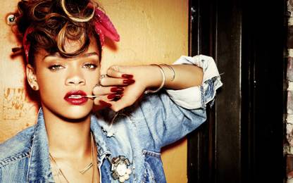 Music Rihanna Singers HD Wallpaper Background Fine Art Print