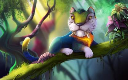 Movie The Croods Animal Tiger HD Wall Poster Paper Print