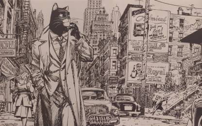 Comics Blacksad John Blacksad HD Wallpaper Background Photographic Paper