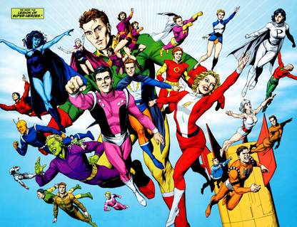 AnanyaDesigns Legion Of Super-Heroes Wall Poster Paper Print