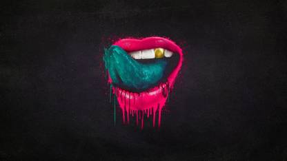 Wall Poster Falling In Reverse Lips Art Rock Hard Rock Paper Print