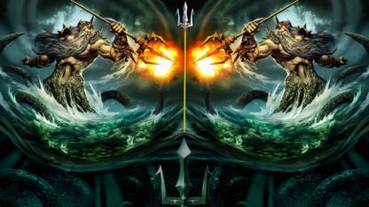 Comics Poseidon HD Wallpaper Background Paper Print