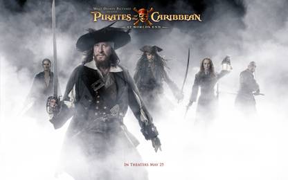 Akhuratha Poster Movie Pirates Of The Caribbean: At World's End Pirates Of The Caribbean Geoffrey Rush Captain Hector Barbossa Johnny Depp Jack Sparrow Orlando Bloom Will Turner Captain Sao Feng Chow Yun-Fat Keira Knightley Elizabeth Swann HD Wallpaper Background Fine Art Print