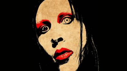 Music Marilyn Manson Singers United States HD Wallpaper Background Fine Art Print
