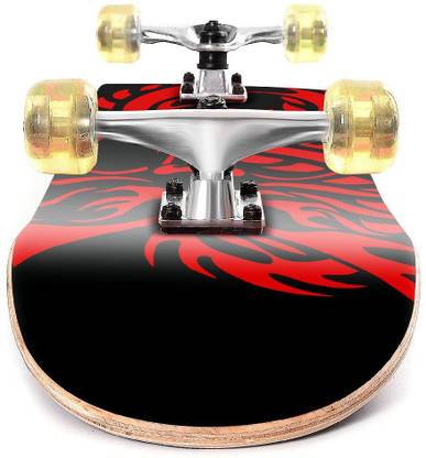 Leosportz 24 inch Skateboard Complete Longboard Double Kick Skate Board Cruiser 8 Layer Maple Deck for Extreme Sports and Outdoors 6.5 inch x 3.5 inch Skateboard