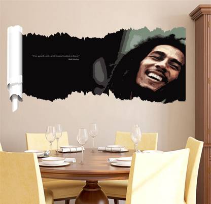 GADGETSWRAP 90 cm GW-77939 its bob marley Scratched Paper Roll Style Wall Decal (50cmx90cm) Non-Reusable Sticker