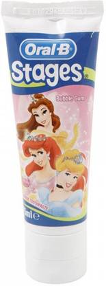Oral-B Pro-Expert Stages Toothpaste 75ml - Bubble Gum (Disney Princess) Toothpaste