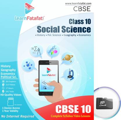 LearnFatafat CBSE Class 10 Social Science Learning Video Course SD Card