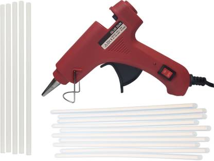 bandook RED 20W 20WATT WITH 10 TRANSPARENT STICKS Standard Temperature Corded Glue Gun