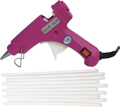 bandook MAGENTA 20W 20WATT WITH 10 TRANSPARENT STICKS Standard Temperature Corded Glue Gun