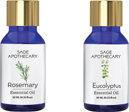 Sage Apothecary Essential Oil Combo 2 in 1 pack (Rosemary & Eucalyptus)│100% pure