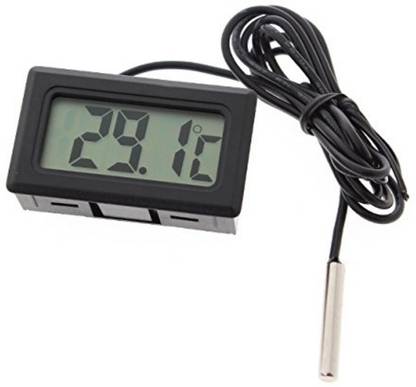 Robodo Mini LCD Digital Thermometer Sensor Wired for Room Temperature Temperature Sensor and Controller Electronic Hobby Kit