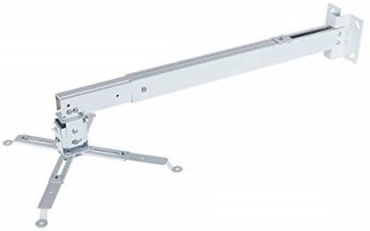 AlexVyan New Certified Universal Heavy Duty - 2 feet to 3 feet Adjustable Projector Ceiling and Wall Mount Kit Bracket witgh Tilt Option- White Projector Stand