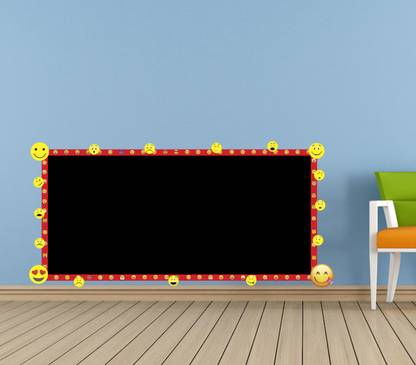 doodad 107 cm Emoji's Blackboard Wallsticker, Chalkboard Decal, for Home, Schools,Office , Colleges(131x77cm) Self Adhesive Sticker