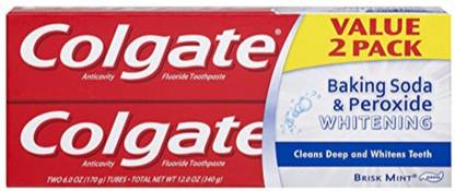 Colgate Baking Soda and Peroxide Whitening Toothpaste - 6 ounce (2 Count) Toothpaste