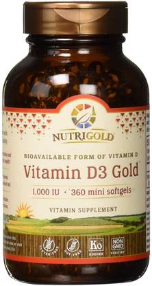 Nutrigold Vitamin D3 Gold 1000 IU -- 360 Mini Softgels