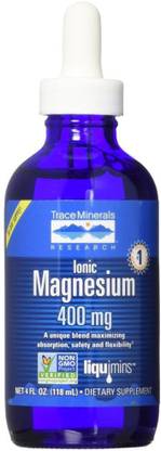 Trace Minerals Research Liquid Ionic Magnesium, 400 mg, 4 Ounce