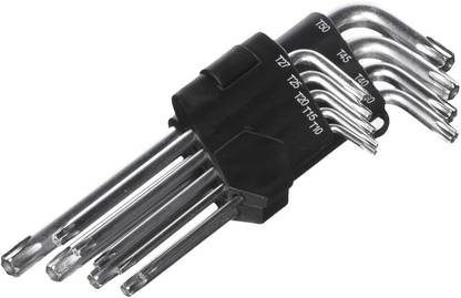 Tools Centre 9PCS SET STAR KEY L-WRENCH WITH HOLE.(TT10-TT50) Allen Key Set