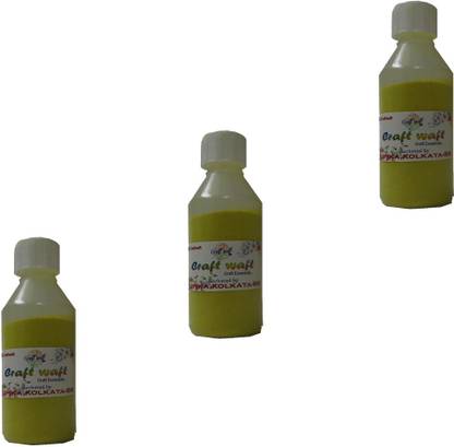 CRAFTWAFT YELLOW COLOUR SAND PACK OF 3