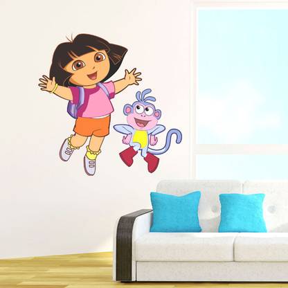 new way decals 10 cm happiest dora and bujji design Removable Sticker