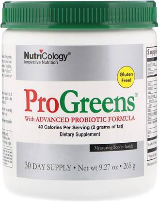 Nutricology ProGreens with Advanced Probiotic Formula 9.27 oz (265 g)