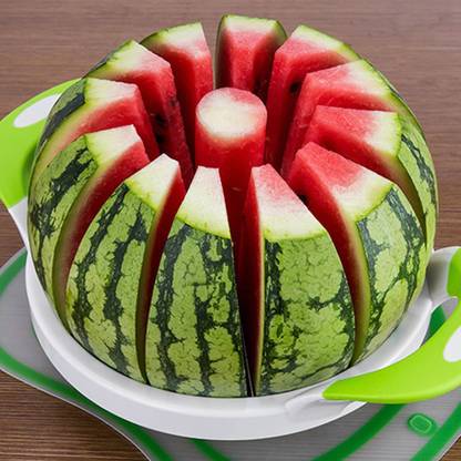 Right Traders Stainless Steel Watermelon Cutter Watermelon Slicer Cantaloupe Melon Slicer Fruit Divider Fruit Cutter Kitchen Watermelon Slicer