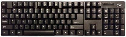 TVS 2.0 Wired USB Standard Desktop Keyboard Compatible with Desktop, Laptop, Mac