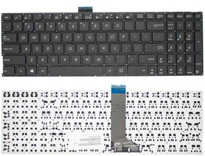 ASUS X553 X553M X553MA Internal Laptop-size Laptop Keyboard Compatible with Desktop, Laptop, Mac Backlit Membrane Mixed Colour Lighting, White & Black Keycaps, Double Injection Key Caps