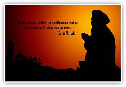 GURU NANAK Motivational Quotes Wall Poster Paper Print