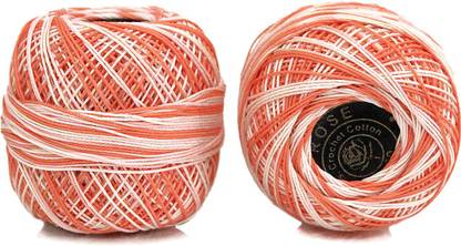 Embroiderymaterial Peach White Crochet Cotton Thread