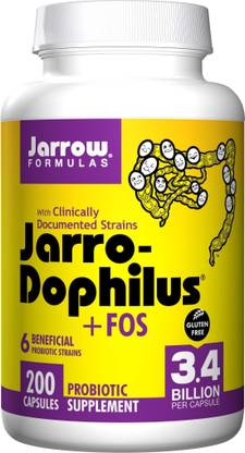 Jarrow Formulas Jarro-Dophilus + FOS 3.4 Billion 200 Capsules (Ice)